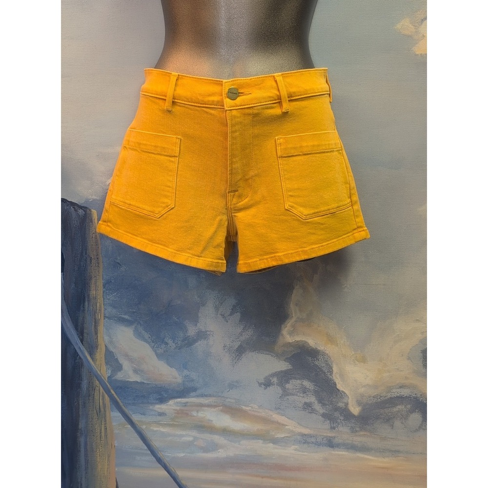 NEW! Frame Denim Bardot Shorts In Dandelion SZ 25 $150